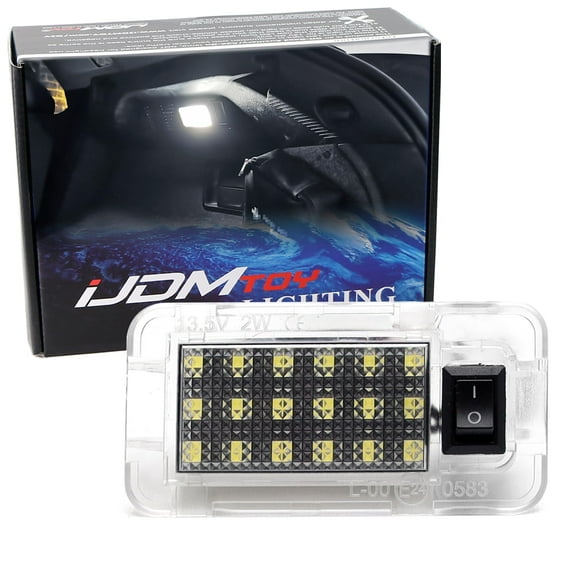 Super Bright 2W High Power Xenon White Full LED Trunk Cargo Area Light w/ Switch For Lexus, For Toyota, Powered by 18-SMD LED Diodes