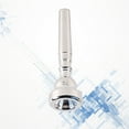 thumbnail image 2 of Boquilla de trompeta profesional 7C de metal plateado con forma de bala C507 (plata), 2 of 5
