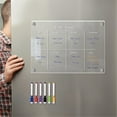 thumbnail image 5 of 1 Set of Acrylic Sheet Clearance! Acrylic Calendar Magnetics Board for Fridge Reusable Magnetics Planning Whiteboard Workout Board for Refrigerator Includes 6 Markers with Calendar Board 6Ml, 5 of 8