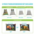 thumbnail image 4 of Todays Kids Under Construction Toddler Bedding Set for Boys - 4-Piece Toddler Bed Comforter Sets for Boys, Reversible Comforter & Pillowcase, Flat Sheet, Fitted Sheet, Breathable & Soft Microfiber, 4 of 9