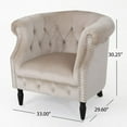 thumbnail image 2 of New Velvet Club Chair, 2 of 8