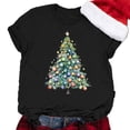 thumbnail image 4 of Aligament Christmas Shirts for Women, Black Christmas Gifts, Women's Christmas Print Round Neck Short Sleeve T Shirt Top, 4 of 5