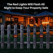 Lycxbfjia 4 X Solar Predator Guard Light Red Led Deterrent Light Night Animal Repeller