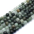 thumbnail image 1 of Natural Green Rutilated Quartz Beads Strands Round 6mm Hole: 1mm about 63~70pcs/Strand 15.35 inch(39cm), 1 of 3