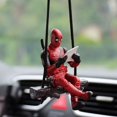 thumbnail image 5 of Colgante de espejo retrovisor de coche de Deadpool de dibujos animados "Lee un libro" "Chúpalo" Accesorios interiores del colgante del coche Mini modelo Juguetes Figuras de acción, 5 of 5
