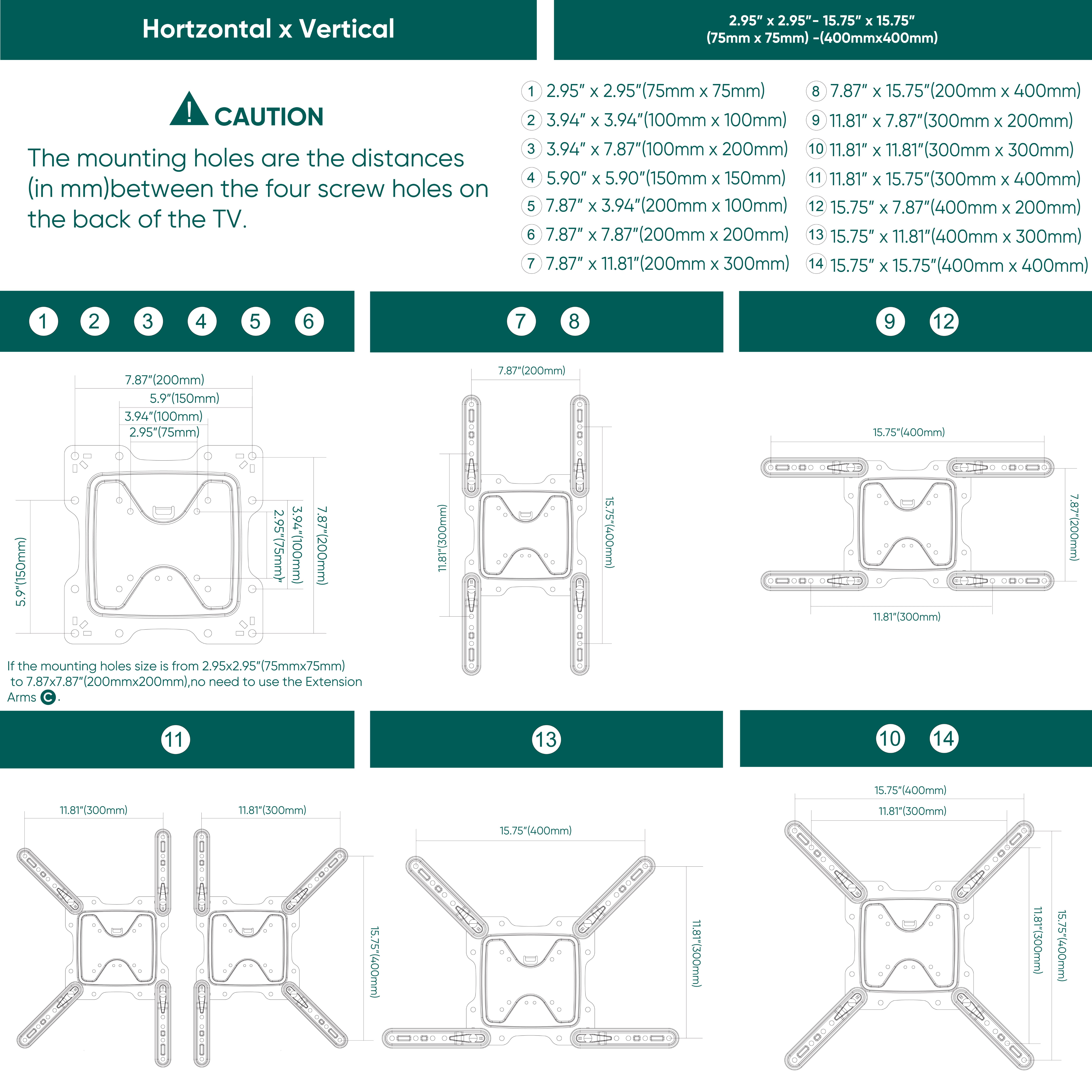 ONN wall mount locking mechanism types diagram
