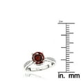 thumbnail image 3 of Women Affordable 14k 1.5 Carat Garnet & 0.25 Carat Diamond Engagement Ring (White Gold Size 6), 3 of 3