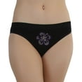 thumbnail image 3 of ToBeInStyle Women's Pack of 6 Bikini Briefs with Bedazzled Utama Flower, 3 of 3