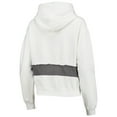thumbnail image 3 of Women's Refried Apparel White Carolina Panthers Sustainable Crop Dolman Pullover Hoodie, 3 of 4