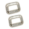 thumbnail image 4 of 1 Pair Women's Rhinestone Shoe Clips Buckles Shoes Decor For Wedding Party, 4 of 8