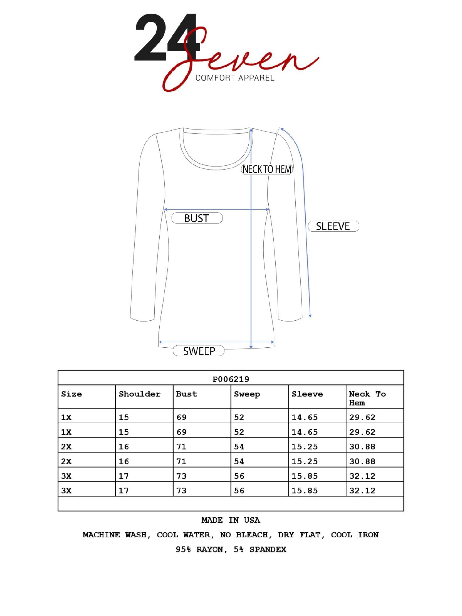 24/7 Comfort Apparel Women's Plus Size Oversized Long Sleeve Dolman Top
