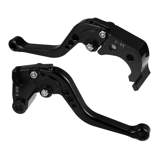 1 Par de Manetas Plegables de Freno y Embrague para Kawasaki Negro Unique Bargains