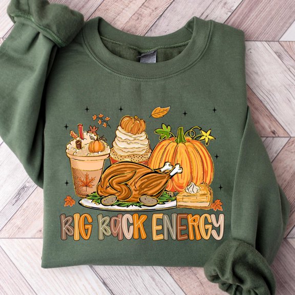 Big Back Energy Thanksgiving Turkey TShirt Cute Thanksgiving Shirt Holiday Turkey Tee Fall