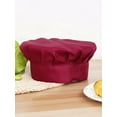 thumbnail image 5 of inhzoy Mens Unisex Chef Coat Jacket Restaurant Kitchen Work Shirt Cooking Chef Uniform Burgundy-A 4XL, 5 of 7