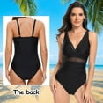 thumbnail image 7 of Badeanzug Ladies Sexy Mesh One-Stück Badebekleidung High Tailled Slimming Badeanzug mit V-Ausck Badeanzug-M, 7 of 7