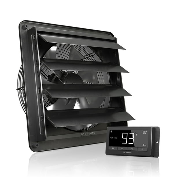 AC Infinity AIRLIFT T14, Shutter Exhaust Fan 14inch with Temperature