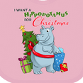 thumbnail image 4 of Inktastic I Want a Hippopotamus for Christmas Boys or Girls Baby Bib, 4 of 4