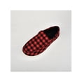 thumbnail image 3 of Ferndule Womens Loafers Flats Low Heel Slip On Canvas Lace Up Footwear Closed Toe Comfortbale Slides Walking Shoes Black Size 9.5 Red Grid Without Lace 6.5, 3 of 8