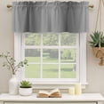 thumbnail image 2 of Gray Ombre Curtain Valances for Windows, Kitchen Valance Window Treatments Panel 2 Pack, Modern Abstract Art Farmhouse Gradient Rod Pocket Short Curtains for Bathroom Bedroom 42 x 18 Inch, 2 of 8