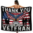 thumbnail image 2 of Veterans Day 50”x40” Blanket Veteran Soft Comfortable Plush Upholstery Home Sofa Bed Multi Size., 2 of 5