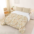 thumbnail image 2 of Erosebridal Orange Flower Full Size Comforter Sets for Girls, Chic Floral Bedding Sets, Reversible, 3pcs, 2 of 6