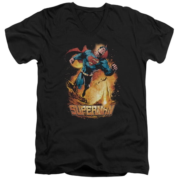Superman - Space Case - Slim Fit V Neck Shirt - X-Large