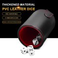 thumbnail image 3 of Juego de tazas de dados de cuero de PVC con 5 dados FLhrweasw para juegos KTV Party Favors Toys, 3 of 9