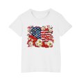 thumbnail image 5 of Mgmyaa Boys and Girls Short Sleeve T-Shirt Kids Crewneck Loose Fit Summer T-Shirt Tops Independence Day 3-10 Years, 5 of 5