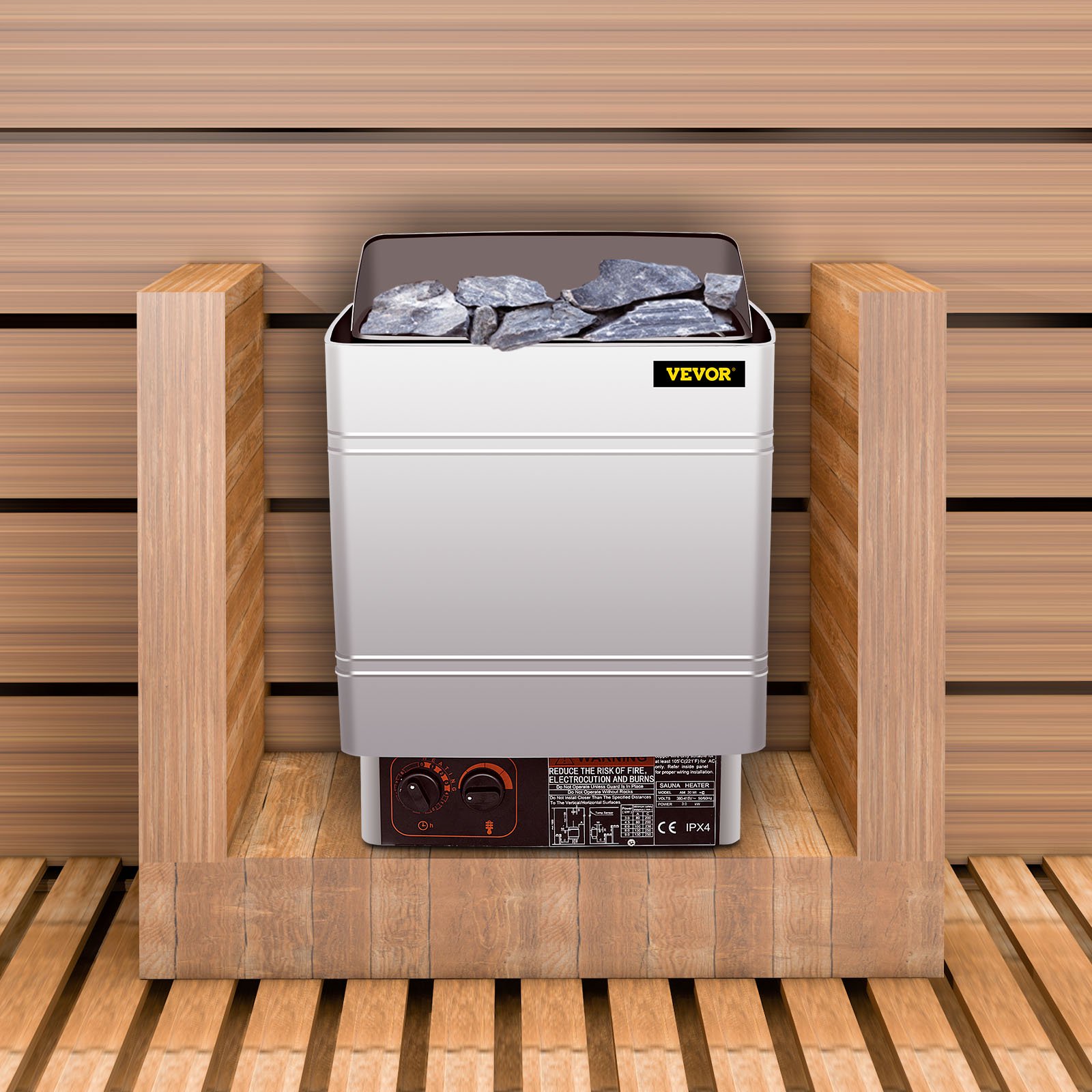 VEVOR Sauna Heater 3KW Dry Steam Bath Sauna Heater Stove 220V-240V with  Internal Controller Electric Sauna Stove for Max.141.3 Cubic Feet Home  Hotel Sauna Room Spa Shower Bath Sauna - Walmart.com