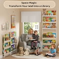 thumbnail image 5 of BECOKOME 6-Tier Kids Bookshelf Wall Mounted, Bookcase for Kids, Behind Door Book Organizer for Toddler Nursery, Corner Wall Bookshelf for Bedroom Playroom, Toy & Book Storage, 5 of 9