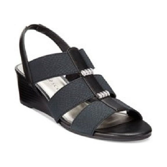 Karen Scott Women's Johane Stretch Wedge Sandals 7 BM US, Black