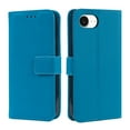 thumbnail image 3 of for iPhone 16e Wallet Case RFID Blocking,Premium Solid Color PU Leather Magnetic Buckle Folio Kickstand Flip with Card Slots & Kickstand Full Body Phone Case,Blue, 3 of 11