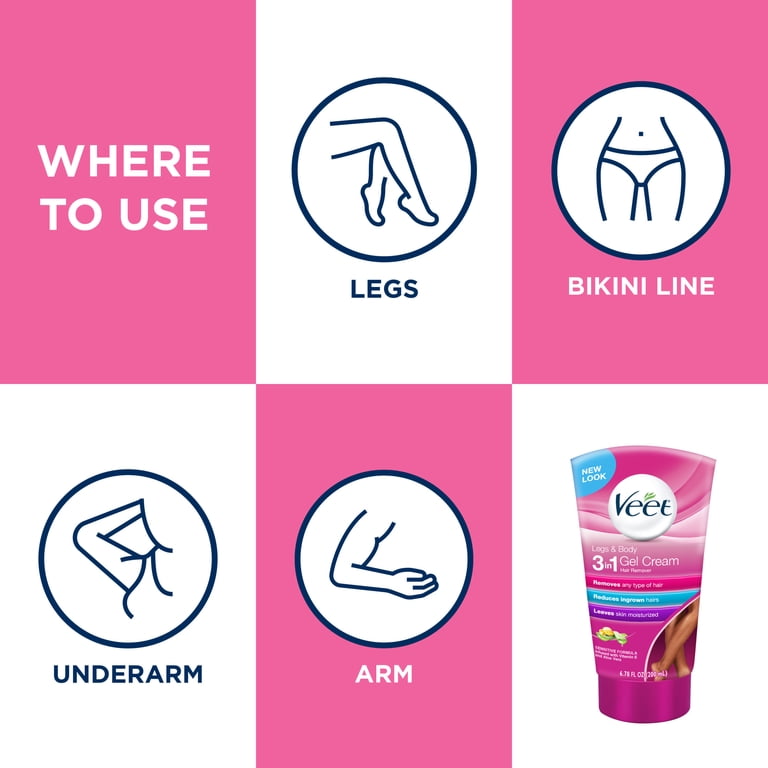 Veet Legs & Body Hair Remover, Sensitive Formula, 6.78 fl oz photo 5