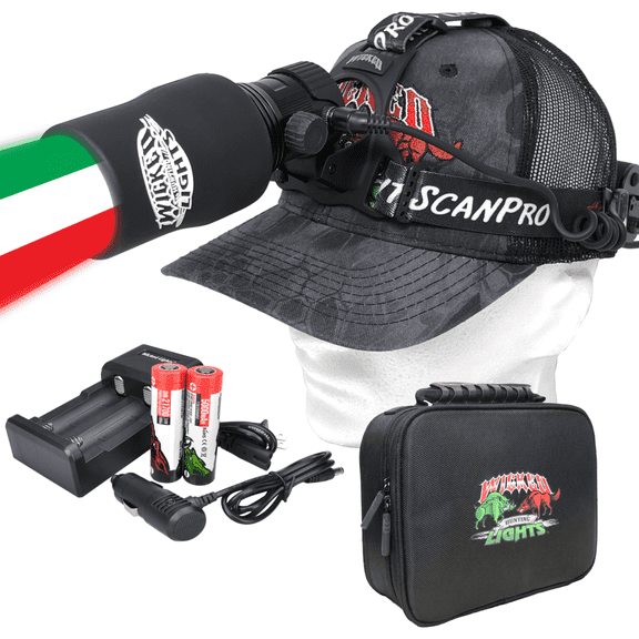 Wicked Lights ScanPro® iC GEN4 LED 3-Color-In-1 Headlamp with Rubberized Halo Shield