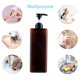 thumbnail image 5 of Paquete de 2 dispensadores de botellas con bomba de 1000ml, dispensador de loción de plástico cuadrado rellenable, botella con bomba de loción vacía para champú, loción y jabón, 5 of 5