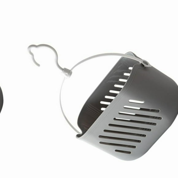 AquaNeat Organisateur de Douche Suspendu - Polyvalent Panier en Plastique avec Crochets pour Salle de Bains, Cuisine, Garde-Manger, Dortoir de Stockage - Gris