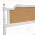 thumbnail image 2 of Solid Pine & Natural Rattan: French Provincial Bed in Two Sizes & Colors, 2 of 11