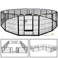 thumbnail image 2 of Geniqua 40 Inch 16 Panel Heavy Duty Metal Pet Dog Playpen Kennel Exercise Fence Cage, 2 of 8