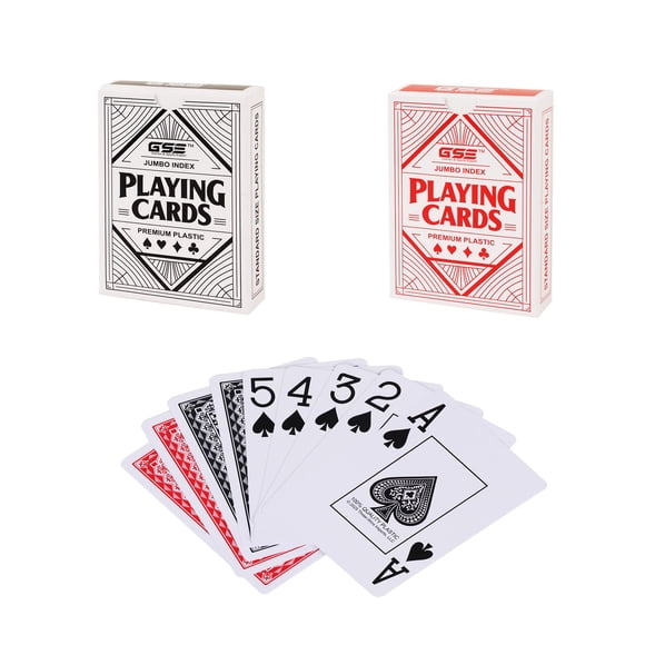 GSE Games & Sports Expert Canasta Cards Game Set, Includes 2 Decks Canasta Playing Cards with Point Values, a Revolving Card Tray, and 50 Score Sheets