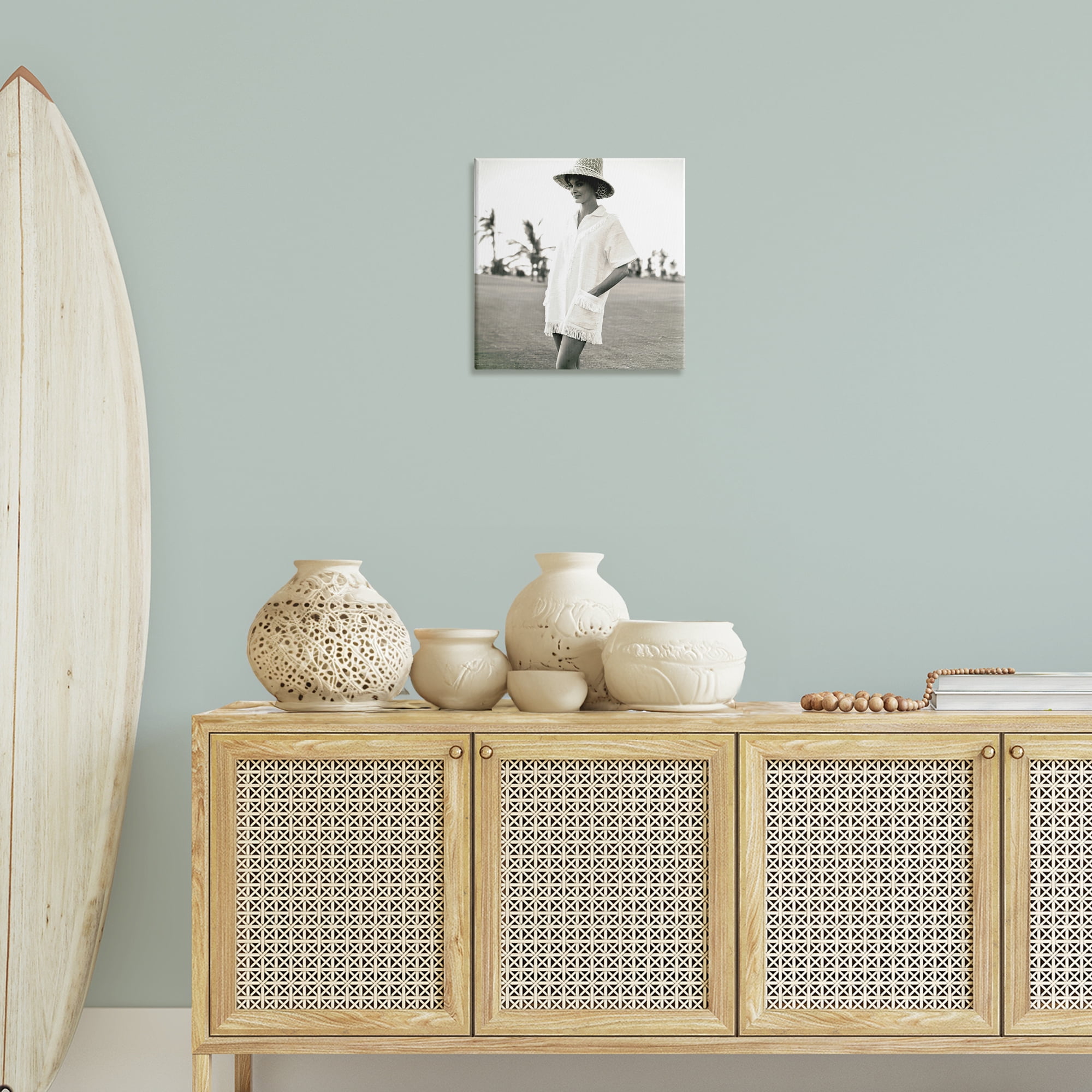 Stupell Industries Beach Beauty in Sepia People Photography Wrapped Canvas Art Print Wall Art, 17 x 17