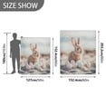 thumbnail image 4 of 60x80 inch Crystal Fleece & Arctic Fleece Blanket Soft Bed Throws for Home or Camping Easter Bunny with Eggs, 4 of 7