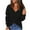 Black, variant on Aoochasliy Womens Sweaters Pullover Winter Solid Long Sleeve V-Neck Cardigan Tops