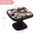 thumbnail image 4 of 4 Pcs Square Cabinet Handle Cupboard Knob Drawer Pulls Handle Rainbow Poop Drawer Knobs with Screws Furniture Decoration, 4 of 7