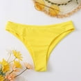 thumbnail image 4 of Women's Bikini Bottoms High Cut Swimsuit Bottom Solid Color Mid Waist Swim Bottoms, 4 of 4