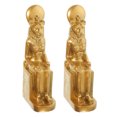 thumbnail image 4 of Lot de 2 Statue de Sphinx en Résine Dorée Style Vintage Sculpture Égyptienne, 4 of 9