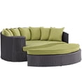 thumbnail image 5 of Taiji Collection EEI-645-EXP-MUL 71 Outdoor Daybed and Ottoman with 7 Throw Pillows  All Weather Synthetic Rattan Weave  Water and UV Resistance in Espresso and Multicolor, 5 of 30