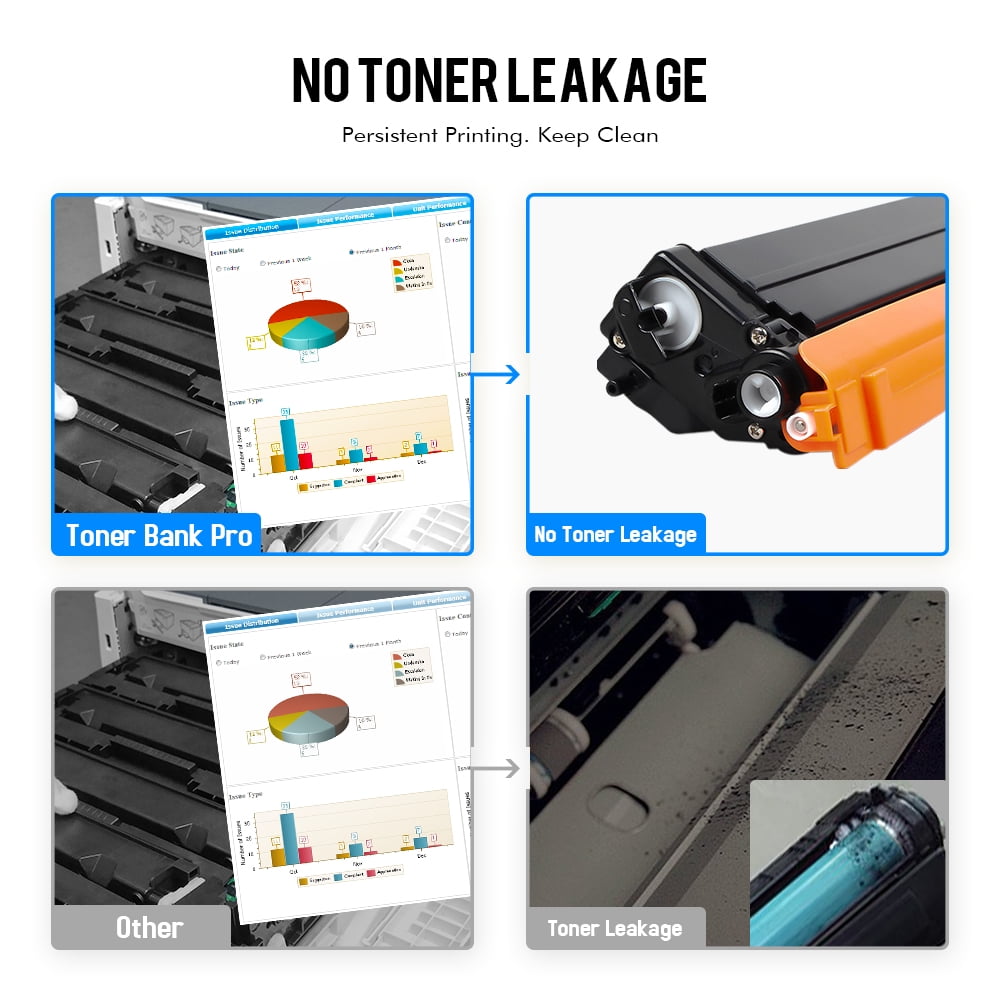 VIPink TN433 Toner Cartridge Compatible for Brother TN-433 TN431 TN436 TN433BK TN431BK TN 433 Brother HL-L8360CDW MFC-L8900CDW HL-L8260CDW L8360CDWT MFC-L8610CDW Printer Ink (KCMY, 4-Pack)