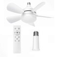 thumbnail image 1 of Socket Ceiling Fans with Lights and Remote - Socket Fan Light with Dimmable Led Light Bulb,Screw in, 1 of 5