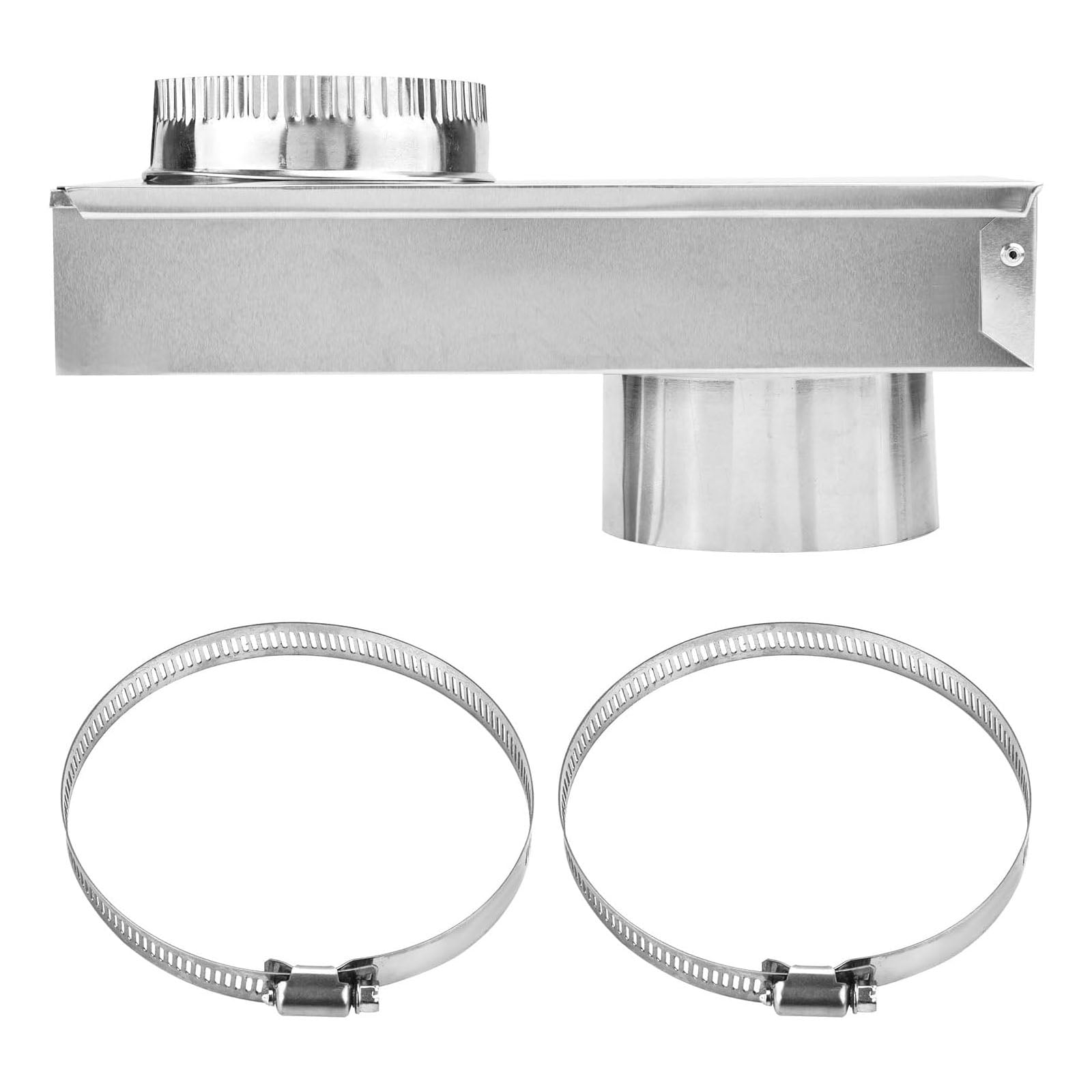Heat Resistant Dryer Vent Offset Connector Anti Vibrations Design Reduces Risk Lint Accumulation Metal Texture