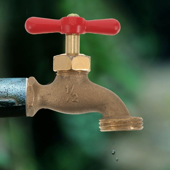 PartyKindom Copper Water Spigot Wall Mounted Outdoor Faucet for Garden and Yard Use